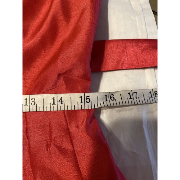 Red Cocktail Valentine Party Dress Size 8 Sleeveless Pleated Skirt Ruffled Neck - Picture 5 of 7